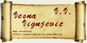 Vesna Vignjević vizit kartica
